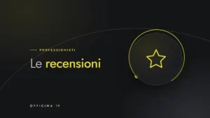 Copertina Officina 19 con icona di stella e titolo «Le recensioni»